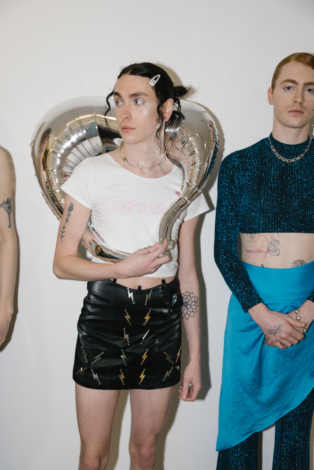 "What's the T"  Black Crop Top