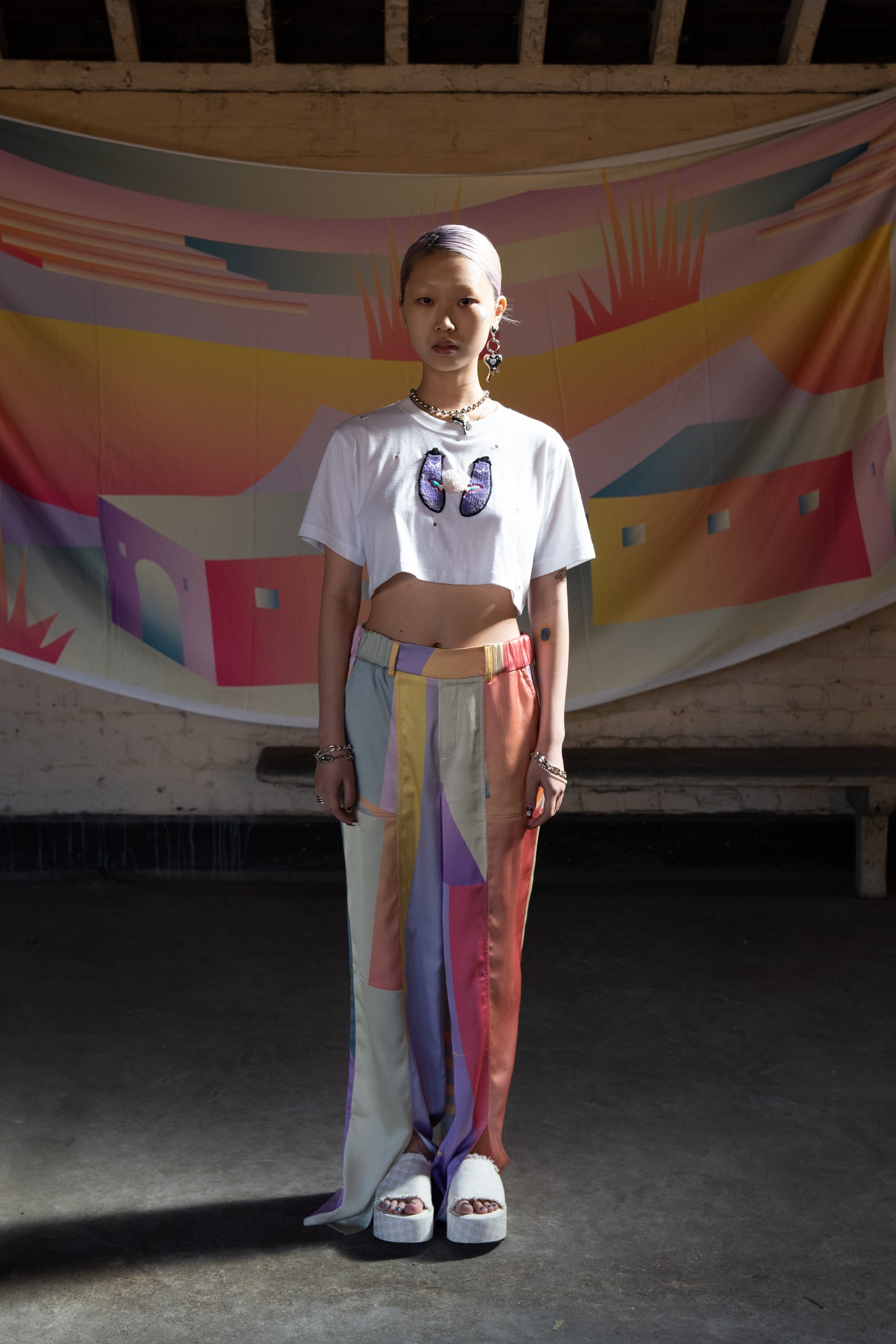 The French Kissing Eggplants Crop Top