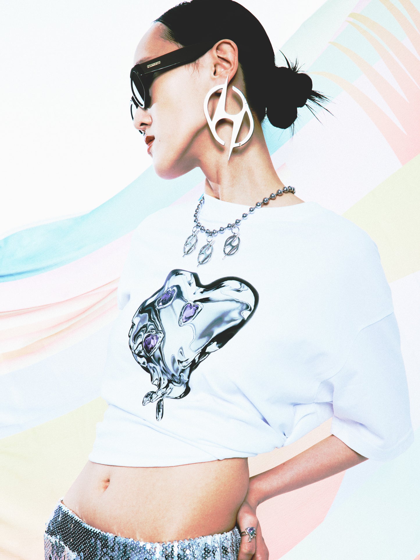 Lightning Bolt Logo Earring