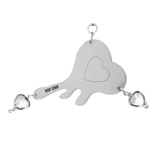 MIRROR MELTING HEART EARRING / SINGLE