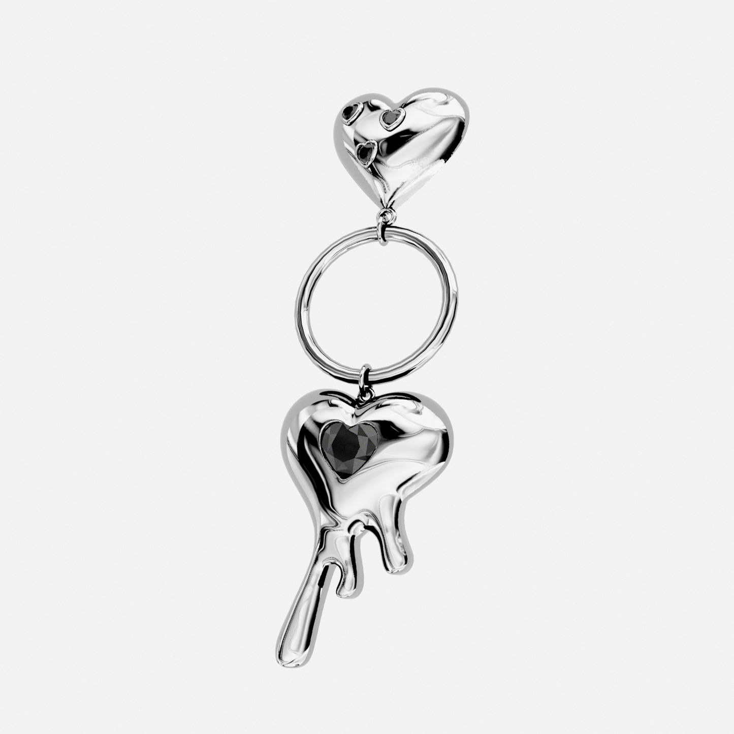 MELTING HEART EARRING / NOIR