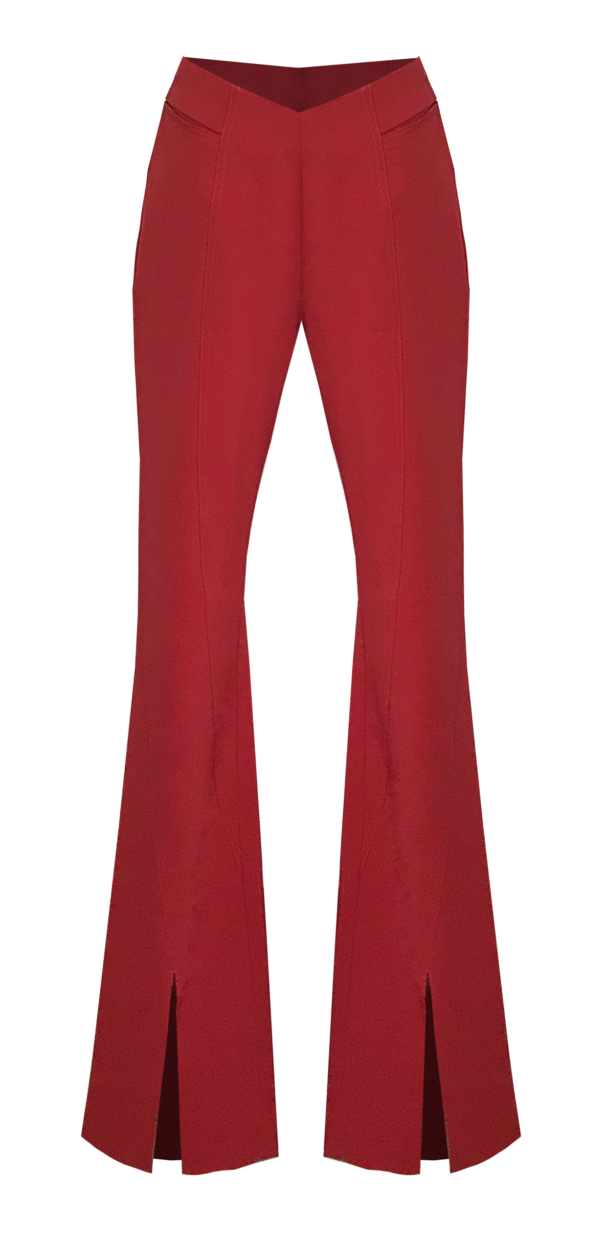 LOW WAIST FIT & FLARE PANTS