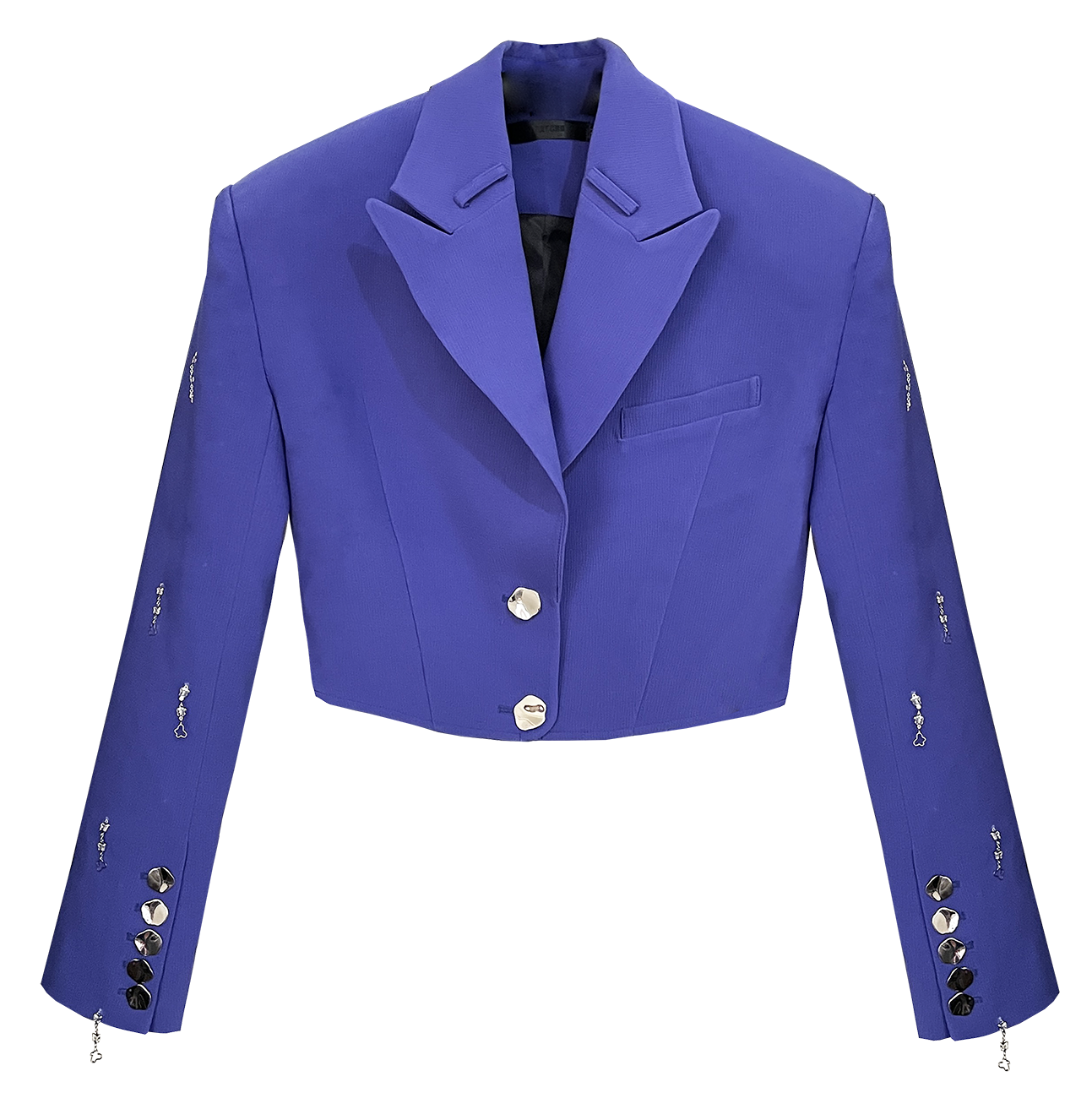 CROP BLAZER WITH SLEEVES DETAIL