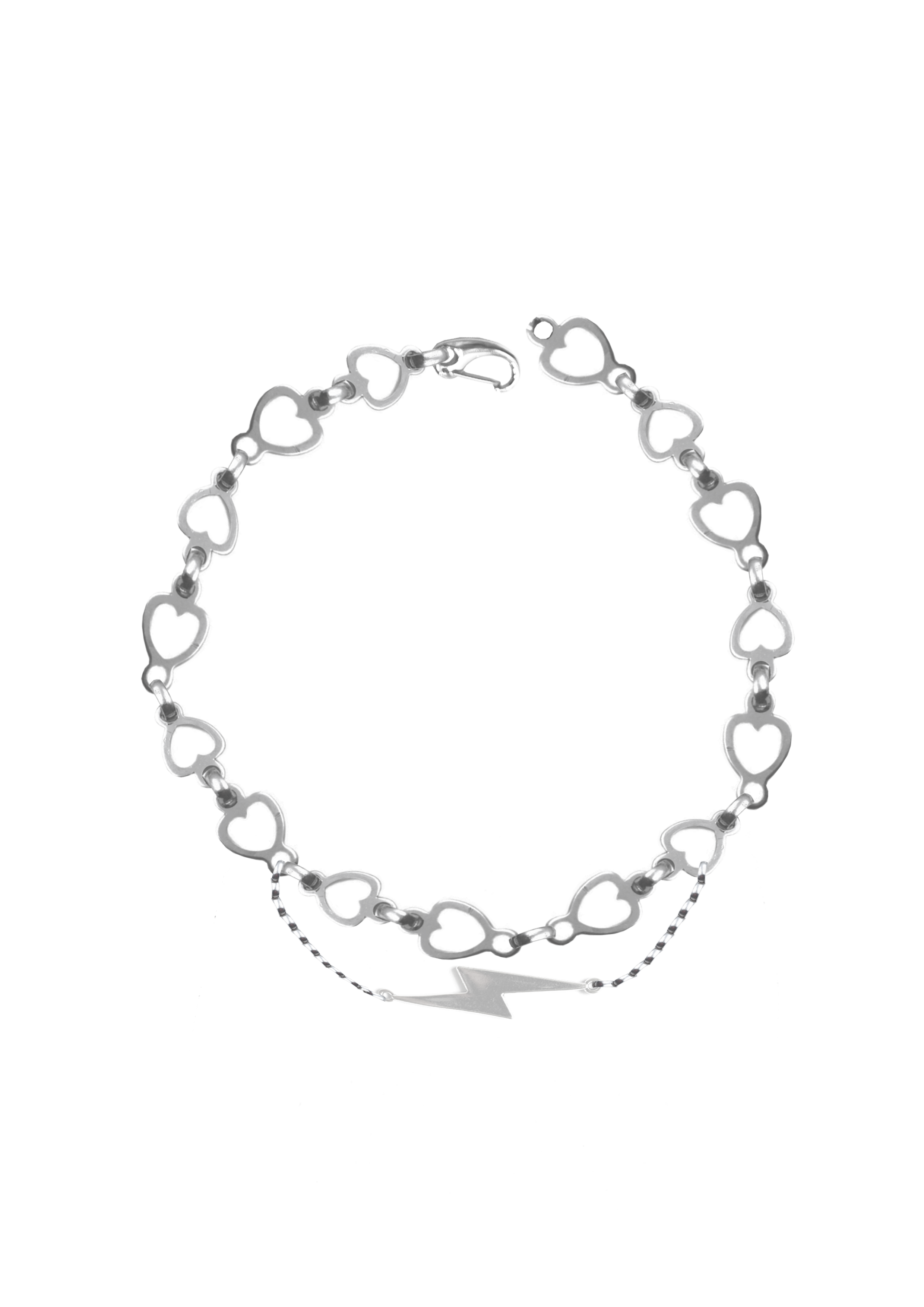 Rhodium Plated Silver Bracelet with Cubic Zirconia - Ref No AP535-4919 /  Apart